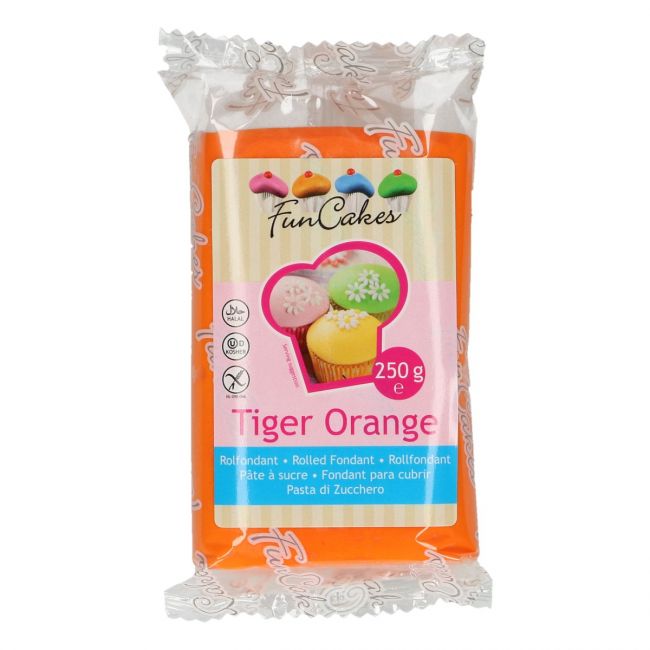 Roll fondant Tiger Orange -  oranžový 250 g
