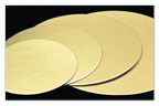 Kartónová podložka kruh 25 cm, zlatá