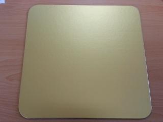Kartónová podložka štvorcová 30x30 cm zlatá