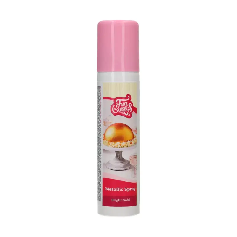 Fun Cakes sprejová metalická farba zlatá (bright gold)100 ml