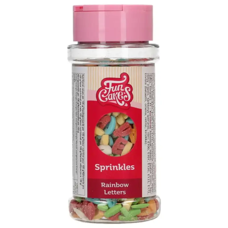 Fun Cakes - Zdobenie Dúhové písmenká 50g
