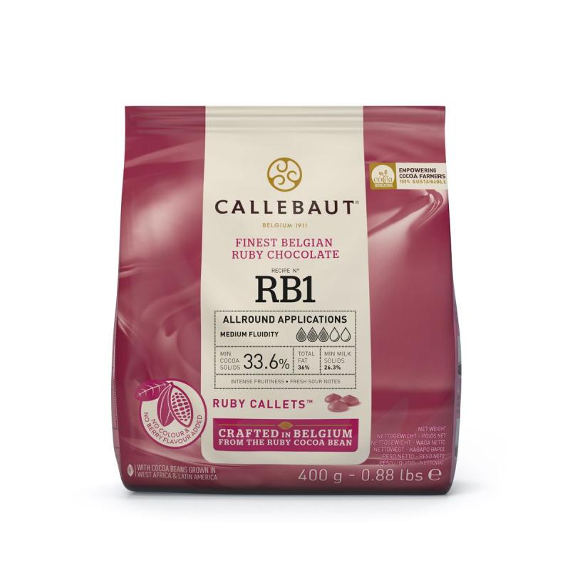 Callebaut čokoláda ruby, 400 g
