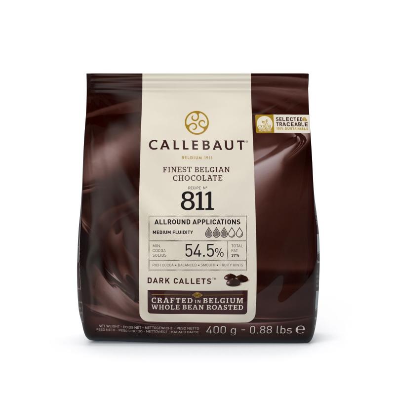Callebaut čokoláda tmava 54,5 %, 400 g