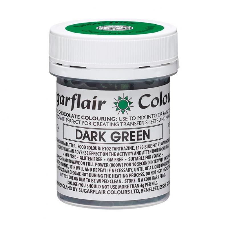 Farba do čokolády  Dark Green, tmavo zelená 35g