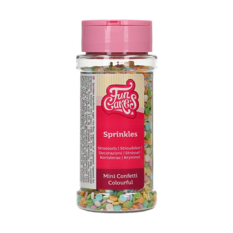 Mini confetti farebné 60g