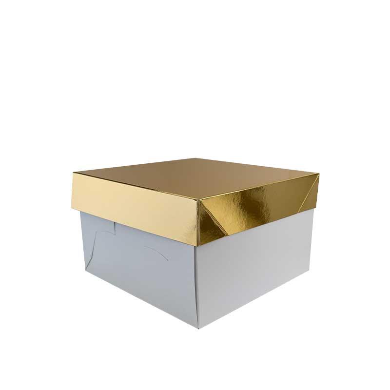 Krabica so zlatým vrchnákom 20x20x20 cm