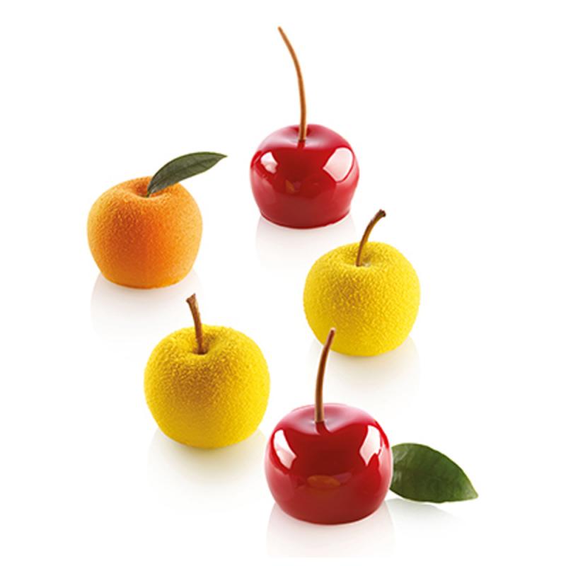 Silikonová forma jablko, čerešňa, borskyňa