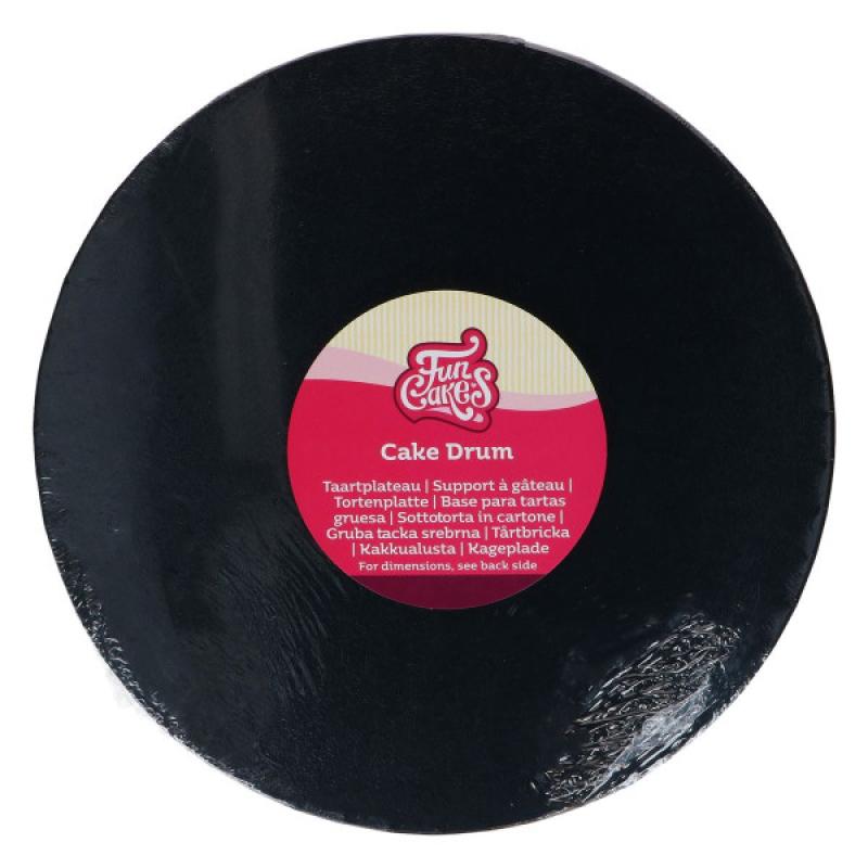 Podložka pod tortu hrubá čierna (black) 25 cm