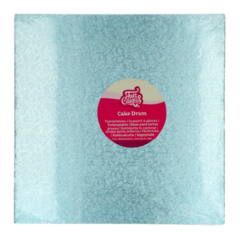 Podložka pod tortu štvorcová hrubá bledomodrá (baby blue) 30x30cm, hrúbka 1,2cm