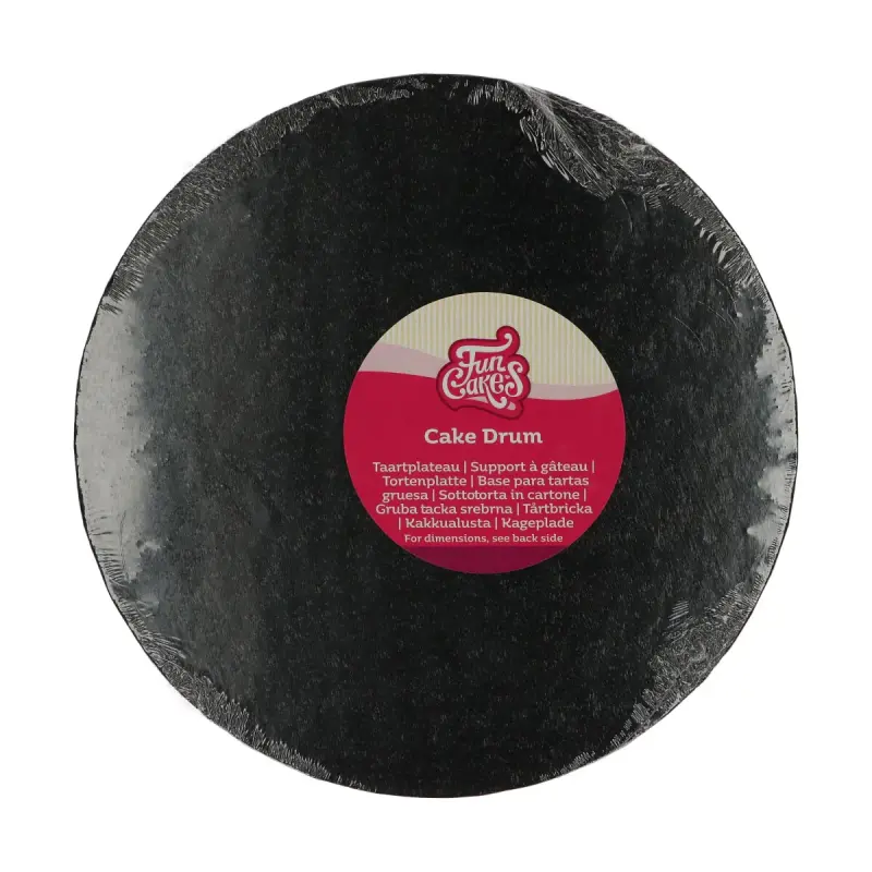 Podložka pod tortu hrubá čierna (black) 20 cm