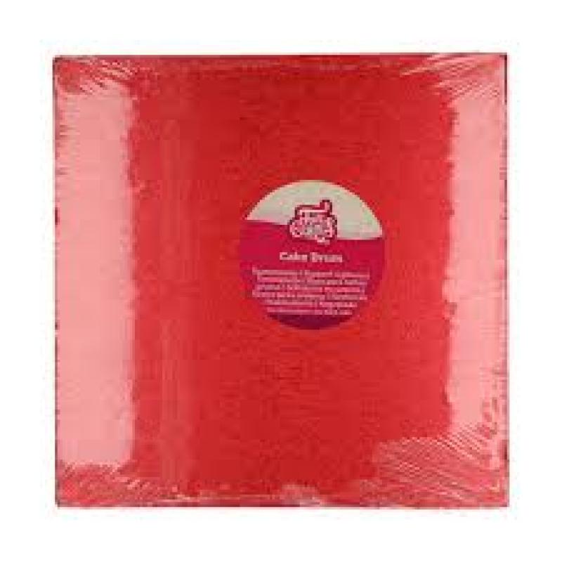 Podložka pod tortu štvorcová hrubá červená (red) 30,5x30,5cm, hrúbka 1,2cm