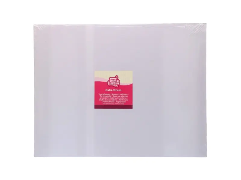 Podložka pod tortu hrubá biela (white) 40 x 30 cm, hrúbka 1,2 cm