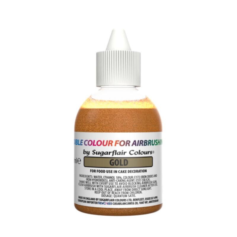 Tekutá farba glitter do fixírky Gold, zlatá 60 ml
