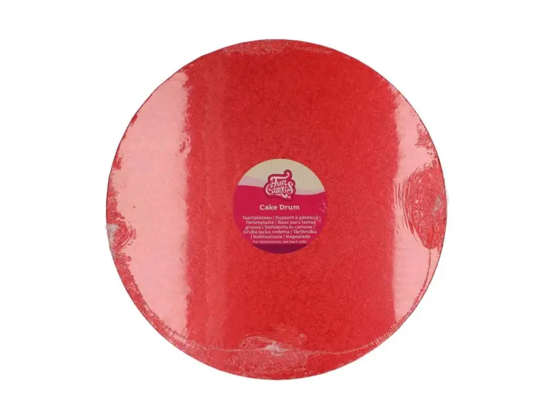 Podložka pod tortu hrubá červená (red) 35,5 cm