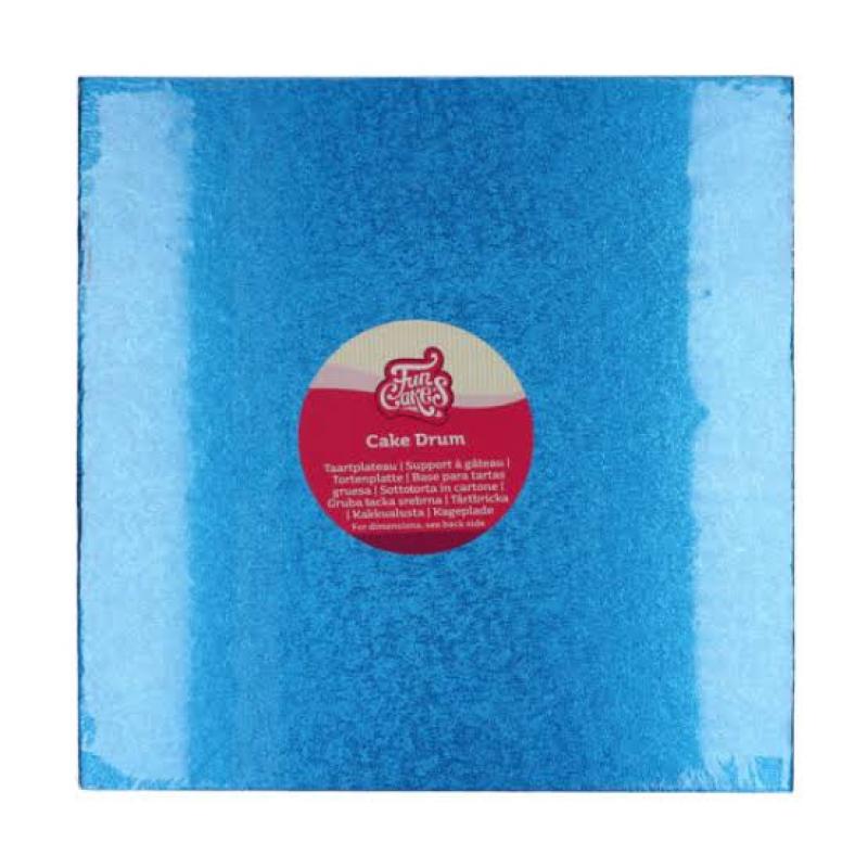 Podložka pod tortu štvorcová hrubá modrá (blue) 30x30cm, hrúbka 1,2cm