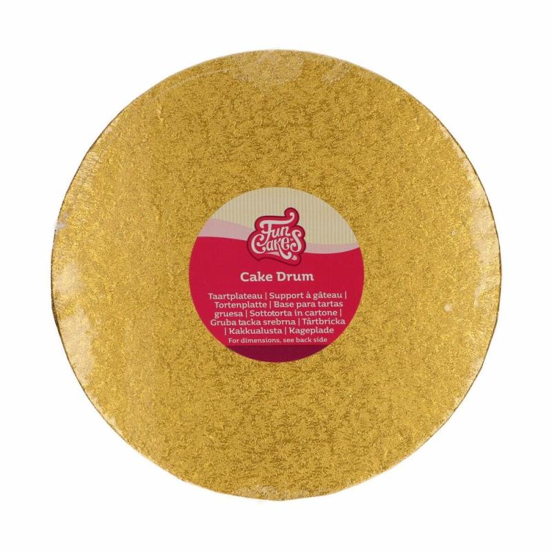 Podložka pod tortu hrubá zlatá (gold) 20 cm