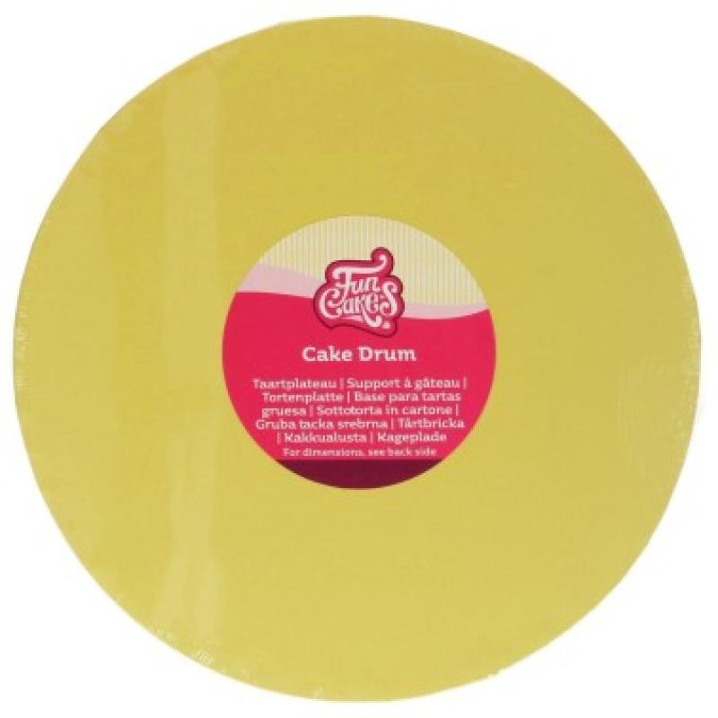 Podložka pod tortu hrubá pastelovo žltá (pastel yellow) 30 cm