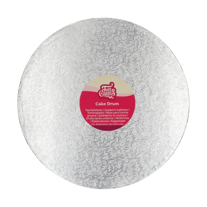 Podložka pod tortu hrubá strieborný (silver) 25 cm