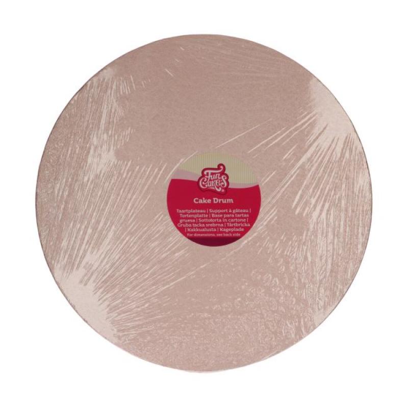 Podložka pod tortu hrubá ružovo zlatá (rose gold) 35,5 cm